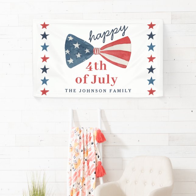 Banderoles Mignon 4 juillet joyeux (En situation)