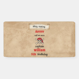 Banderoles mignon bateau de piscine Pirate Anniversaire