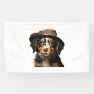 Banderoles Mignonnes Chiots. Pépinière ClipArt S1