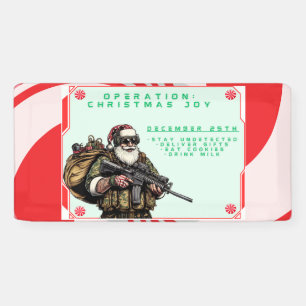 Banderoles Militaire amusant/Père Noël de Noël