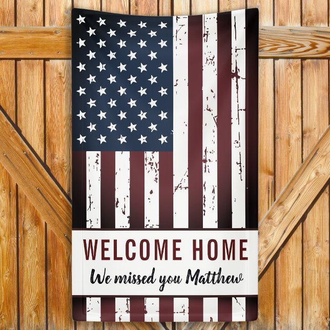 Banderoles Military Welcome Home Patriotic American Flag (Créateur téléchargé)