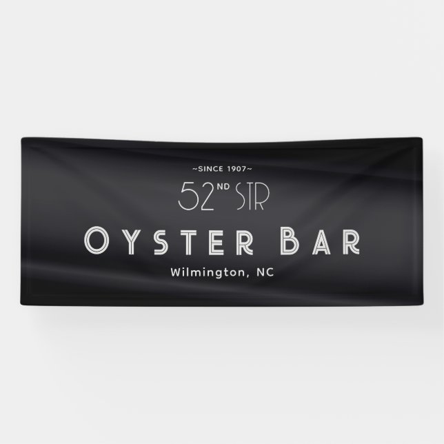 Banderoles Minimalistic Deco Style | Black Pearl (Horizontal)