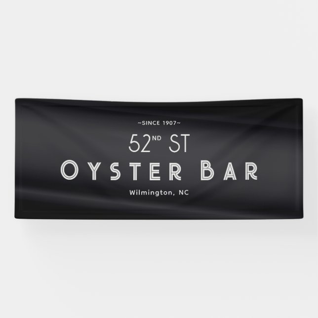 Banderoles Minimalistic Deco Style | Black Pearl (Horizontal)