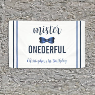 Banderoles Mister Onederful Noeud Papillon 1er Anniversaire