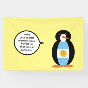 Banderoles Mme Pingouin Drapeau Argentin Parle