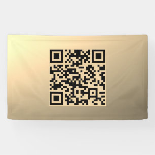Banderoles Modèle de code QR immédiatement modifiable   Or Fa