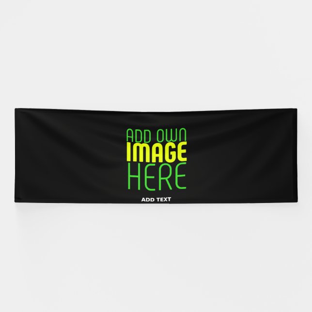 BANDEROLES MODÈLE DE TEXTE D'IMAGE NOIRE SIMPLE ET MODERNE (Horizontal)