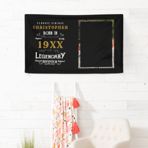 Banderoles Modèle photo personnalisé papa anniversaire légend