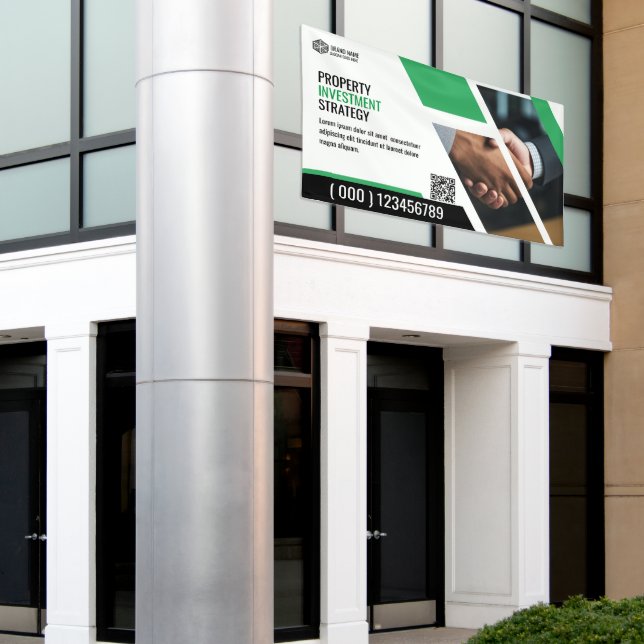 Banderoles Modèle vert Promo Banner (Bâtiment extérieur)