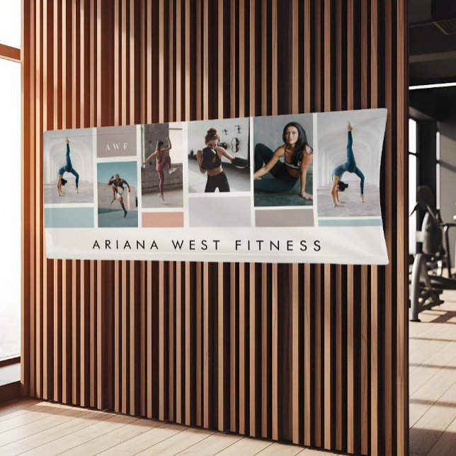 Banderoles Modern Six Photo Collage Personal Trainer Fitness (Modern Six Photo Collage Personal Trainer Fitness Banner)