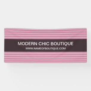 Banderoles Moderne Chic Mince Pink Stripes Mode Boutique