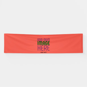 BANDEROLES MODERNE ÉDITABLE ROUGE ORANGE MODÈLE TEXTE D'IMAGE