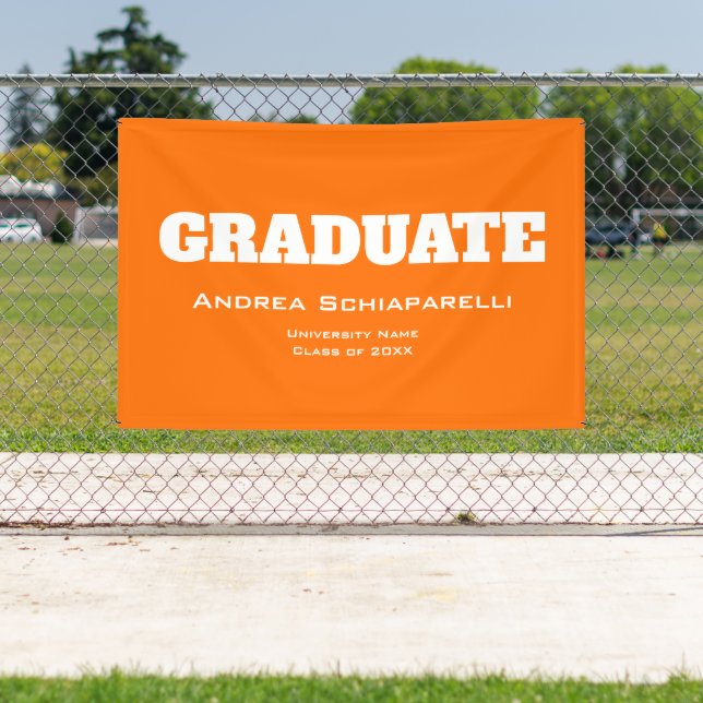 Banderoles Moderne Graduation Orange Extérieur (Insitu)