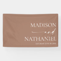 Moderne minimaliste élégant Mocha Mousse Mariage