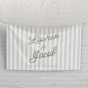 Banderoles Moderne Minimaliste Minimaliste Mariage Rayures Ve