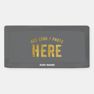 BANDEROLES MODERNE MODERNE PERSONNALISABLE GRAY VÉRIFIÉ