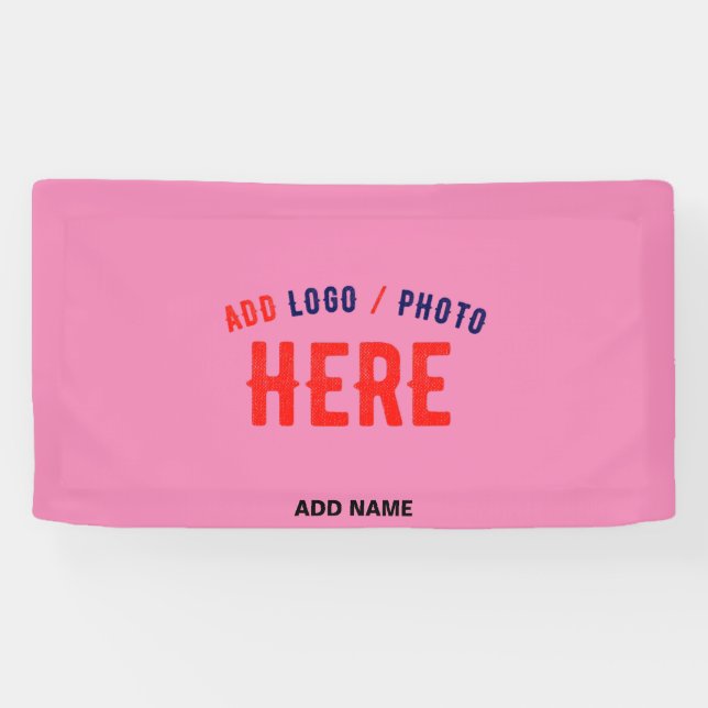 BANDEROLES MODERNE PERSONNALISABLE ROSE MARQUE VERIFIEE STYSE (Horizontal)