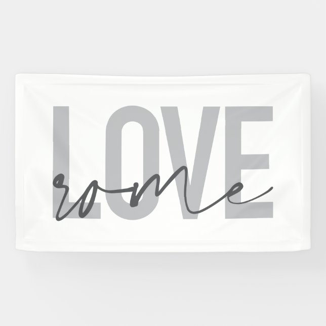 Banderoles Moderne, simple, cool, design urbain Aimer Rome (Horizontal)