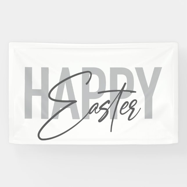 Banderoles Moderne, simple, typographie cool Joyeux Pâques (Horizontal)