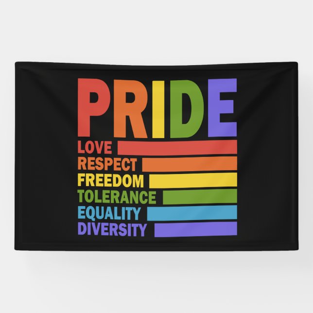 Banderoles Mois de la fierté LGBT (Horizontal)