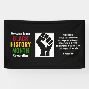 Banderoles MOIS D'HISTOIRE NOIRE Bienvenue Célébration Power