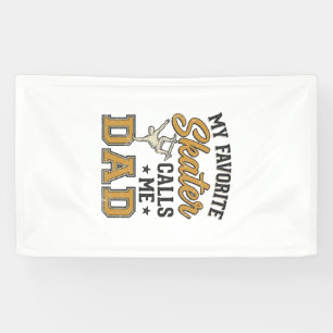 Banderoles Mon Skateur Préféré M'appelle Papa Vintage Shirt_1