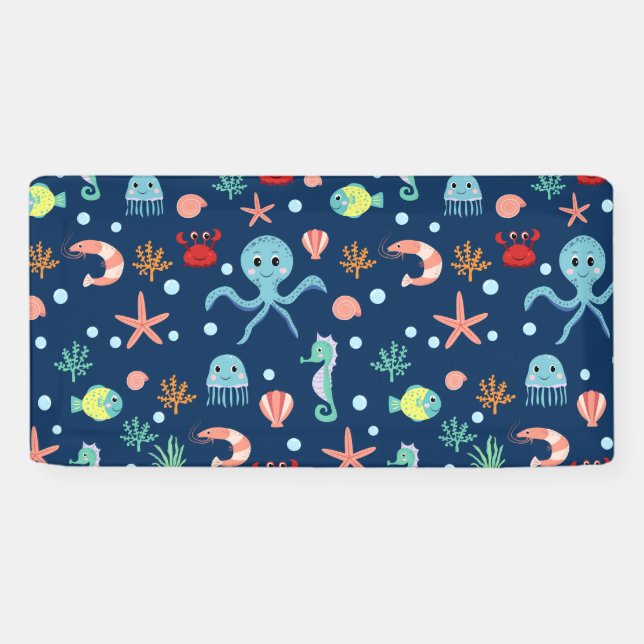 Banderoles Monde marin (Horizontal)