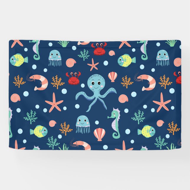 Banderoles Monde marin (Horizontal)