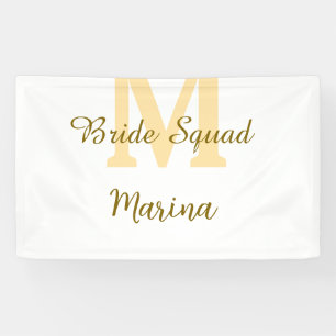 Banderoles Monogramme de l'équipe de la mariée simple shower