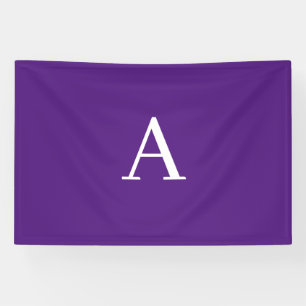 Banderoles Monogramme de lettre initiale style moderne violet