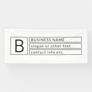 Banderoles Monogramme élégant et nom de l'entreprise (ou autr