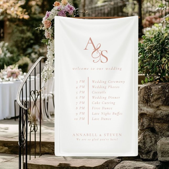 Banderoles Monogramme, Mariage, Bienvenue et ordre de l'événe (Monogram, Wedding, Welcome & Order of the Event Banner)