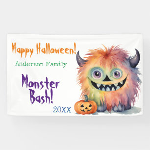 Banderoles Monster Bash Soirée d'Halloween personnalisée