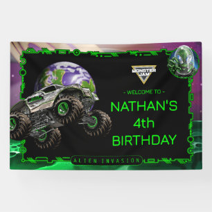 Banderoles Monster Jam - Anniversaire d'invasion Alien