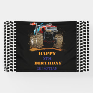 Banderoles Monster Truck Enfant's Birthday Party garçon