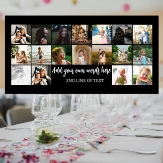 Banderoles Montage photo personnalisé collage de photos fête 