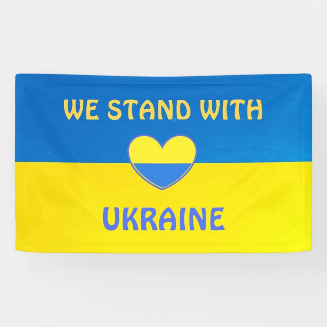 Banderoles Montrez votre soutien à l'Ukraine avec ceci (Horizontal)