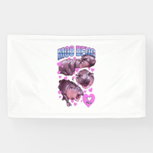 Banderoles Moo-Deng Hippo Le célèbre bébé Pigmy Moodeng T-Shi