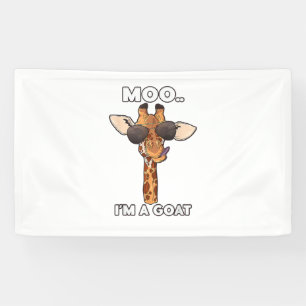 Banderoles Moo Je suis une chèvre Giraffe Lover Animaux Lover