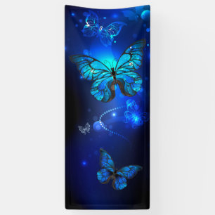 Banderoles Morpho Butterfly in the Dark Background