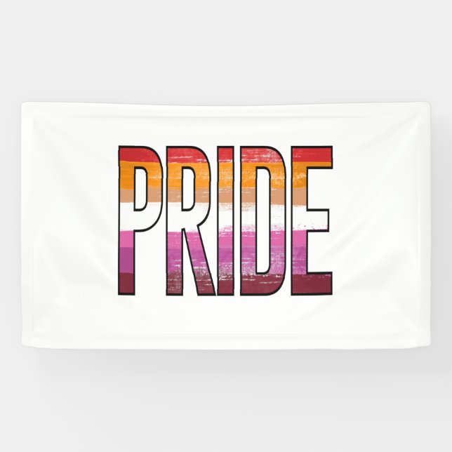 Banderoles Mot de fierté lesbienne (Horizontal)