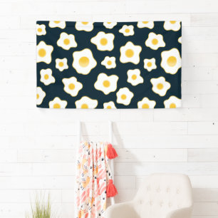 Banderoles Motif à fleurs aux oeufs frits mignons