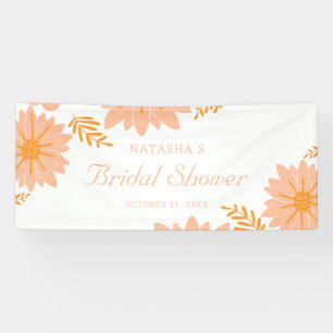 Banderoles Motif à fleurs orange Fuzz Vintage rétro