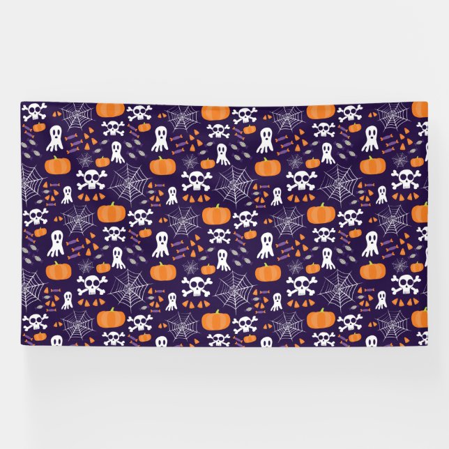Banderoles Motif amusant d'Halloween (Horizontal)