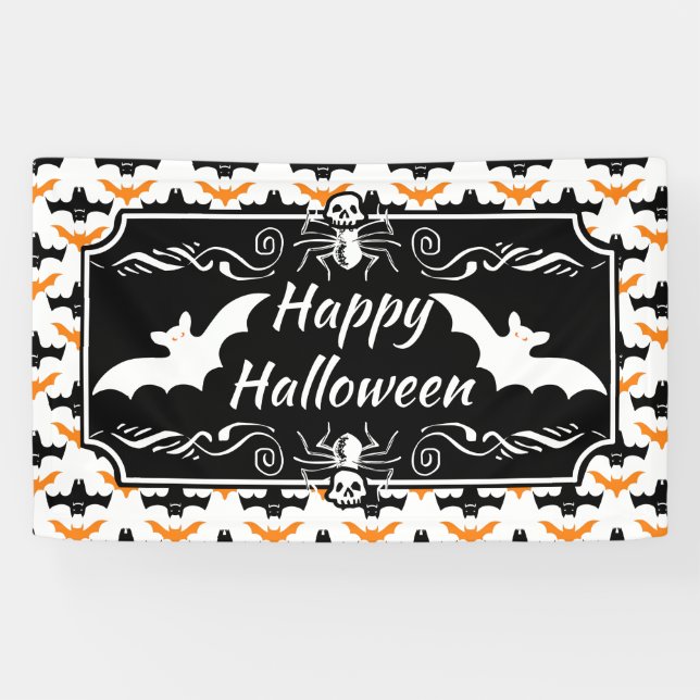 Banderoles Motif Bat Halloween (Horizontal)