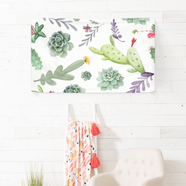 Banderoles Motif Cactus (En situation)