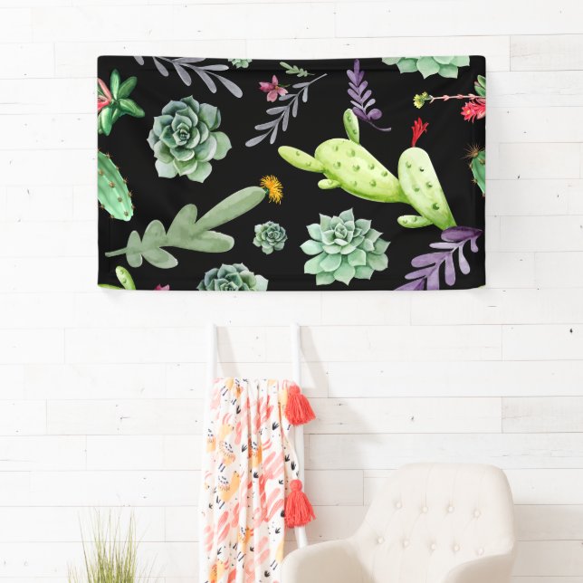 Banderoles Motif Cactus 2 (En situation)
