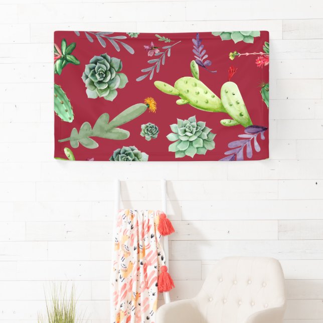 Banderoles Motif Cactus 4 (En situation)