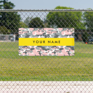 Banderoles Motif camouflage rose et gris Personnalisez votre 