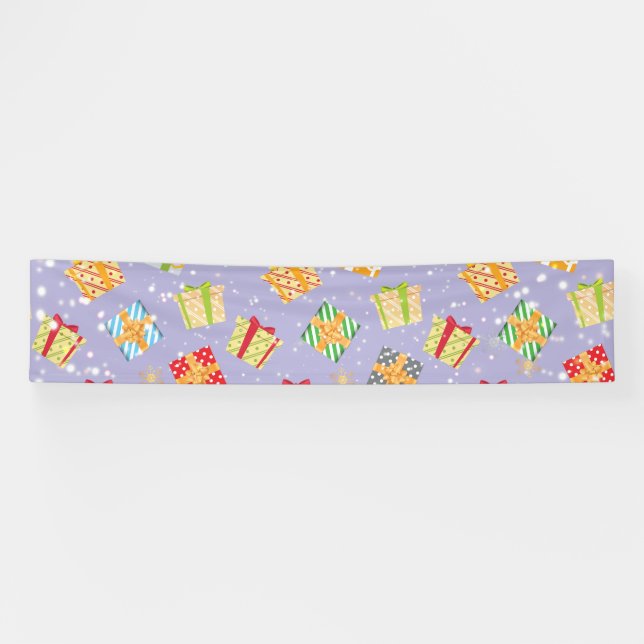 Banderoles motif de cadeaux de Noël (Horizontal)